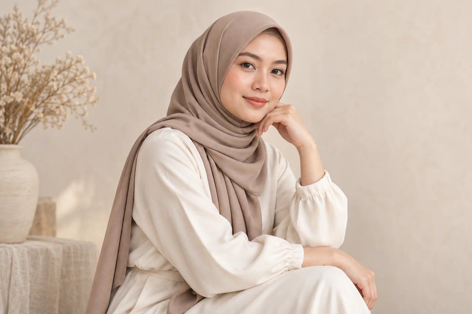 Ilustrasi gaya hijab sederhana