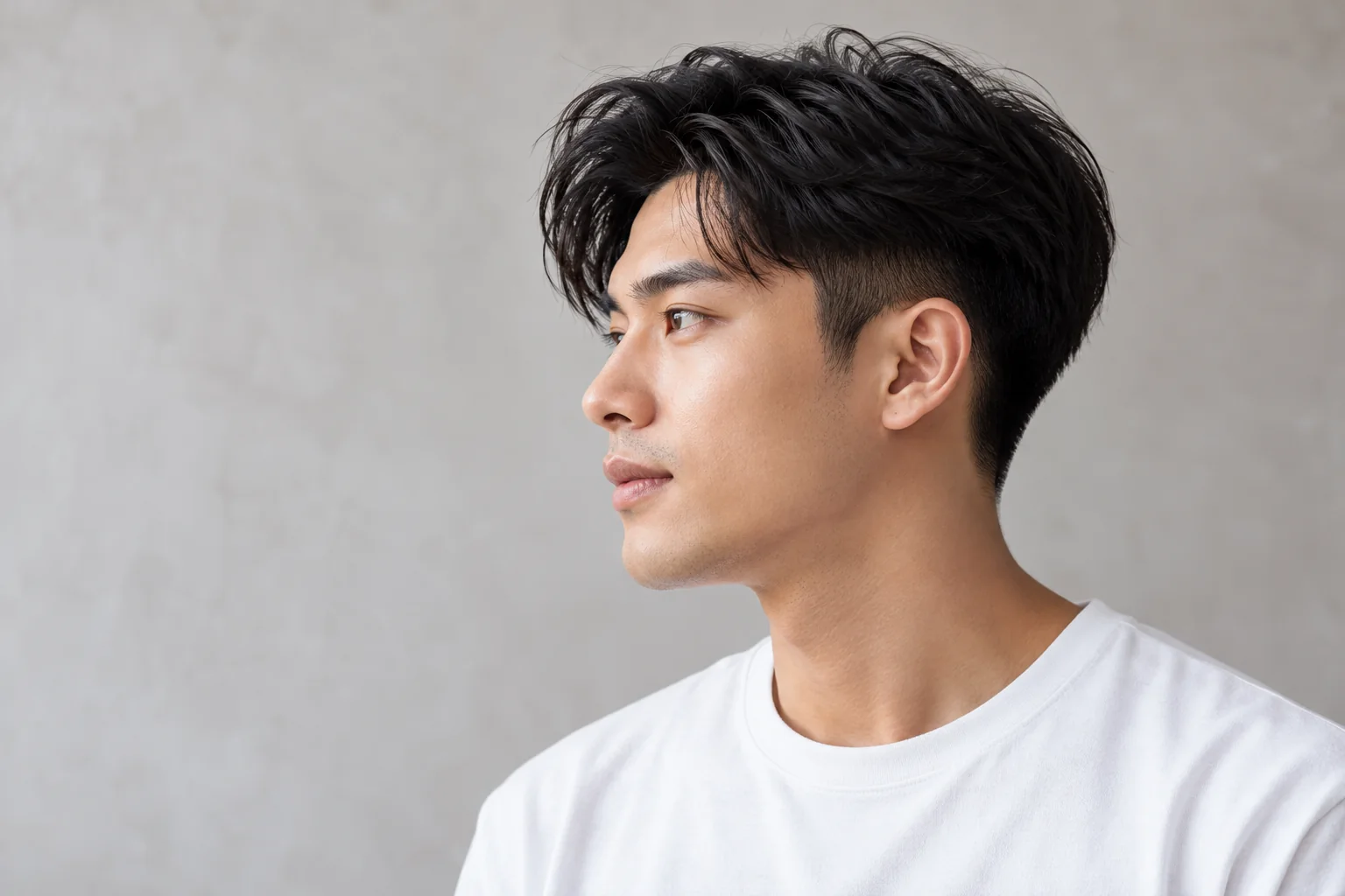 Ilustrasi model rambut two block pria